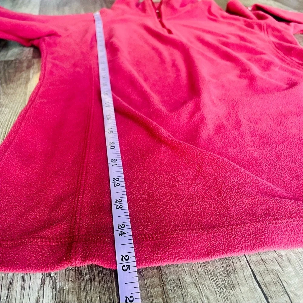 Columbia Muted Red Quarter-Zip Fleece Pullover Medium